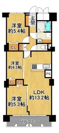ペット飼育可!(細則有) プラザ歌島C棟 間取り